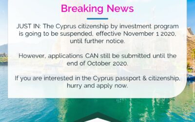 Suspensão da CIP de Chipre