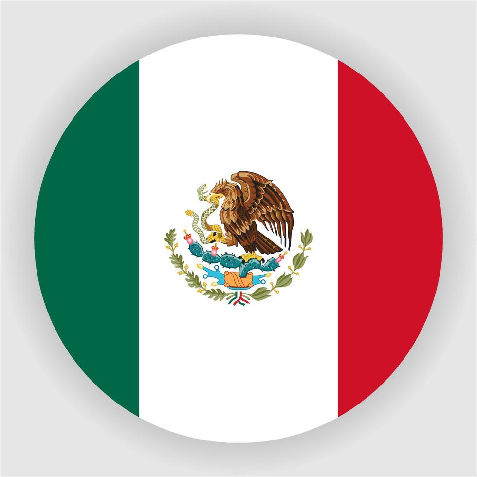 mexico flat rounded national flag icon vector - Безвизовые страны Мальты